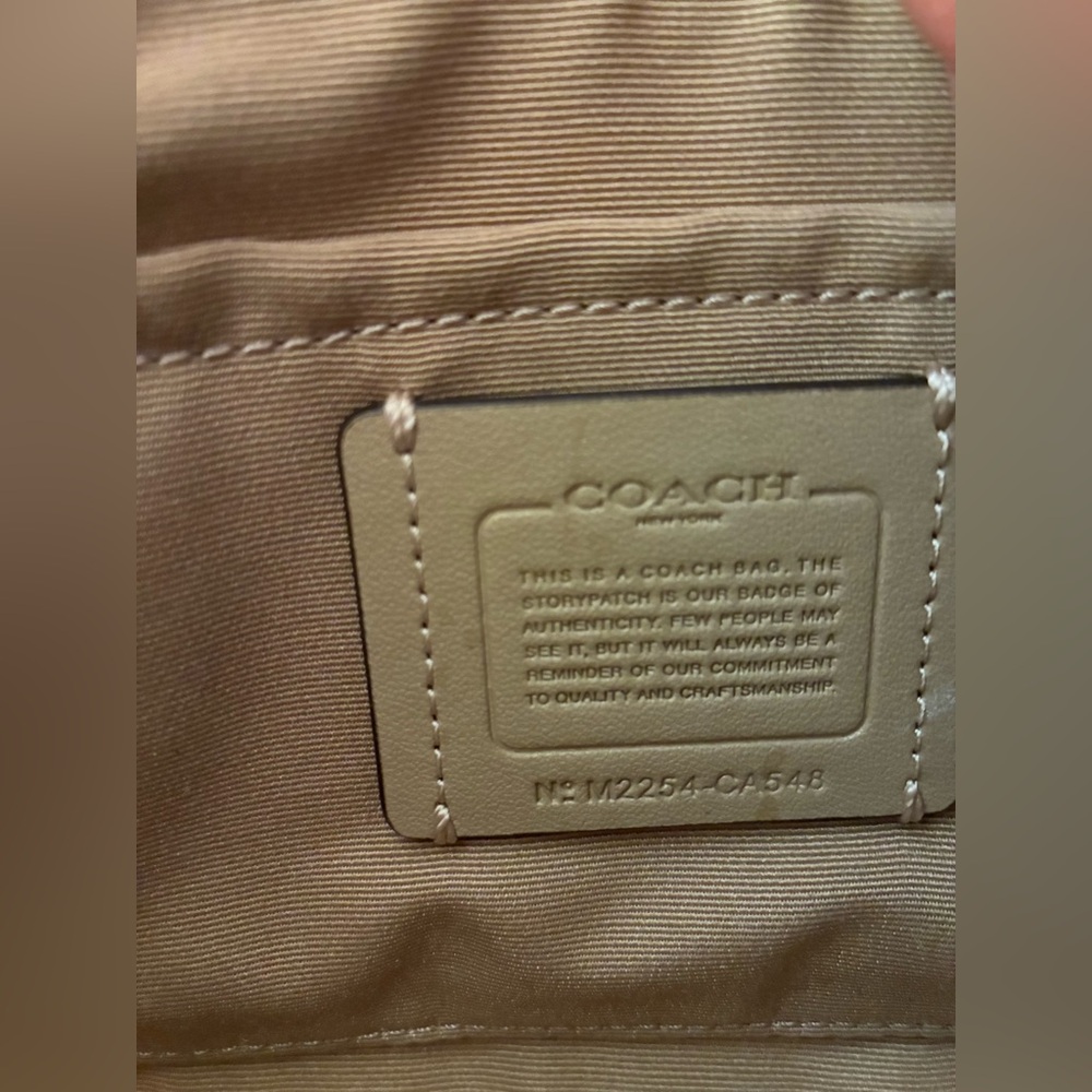 Coach White Teri Shoulder Bag in Signature Canvas - Picture 8 of 12